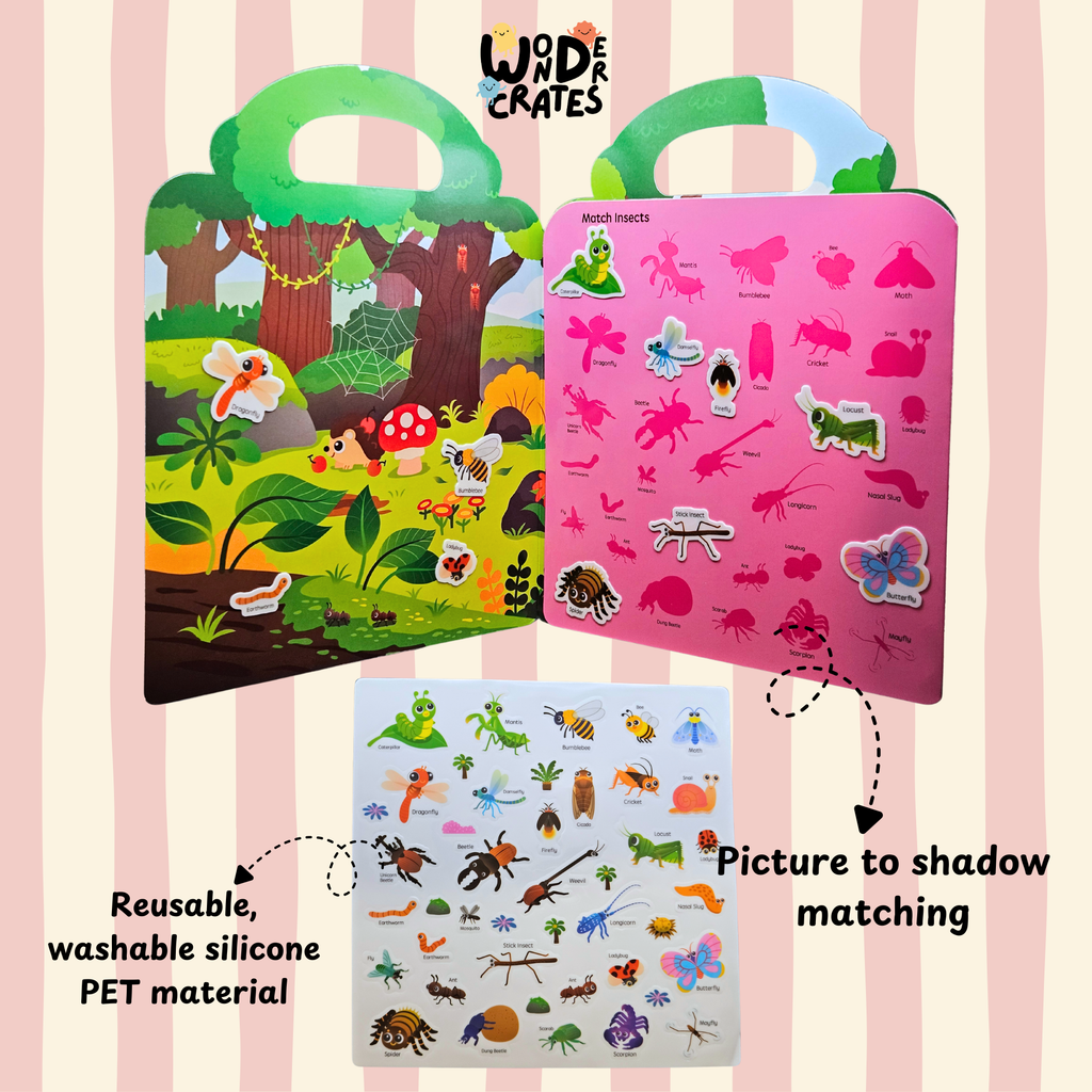 Insects Reusable Jelly Sticker Book