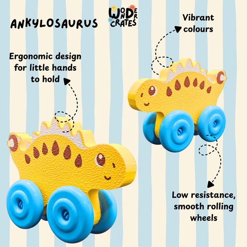 Ankylosaurus Push & Play Foam Toy - Dinosaur Series