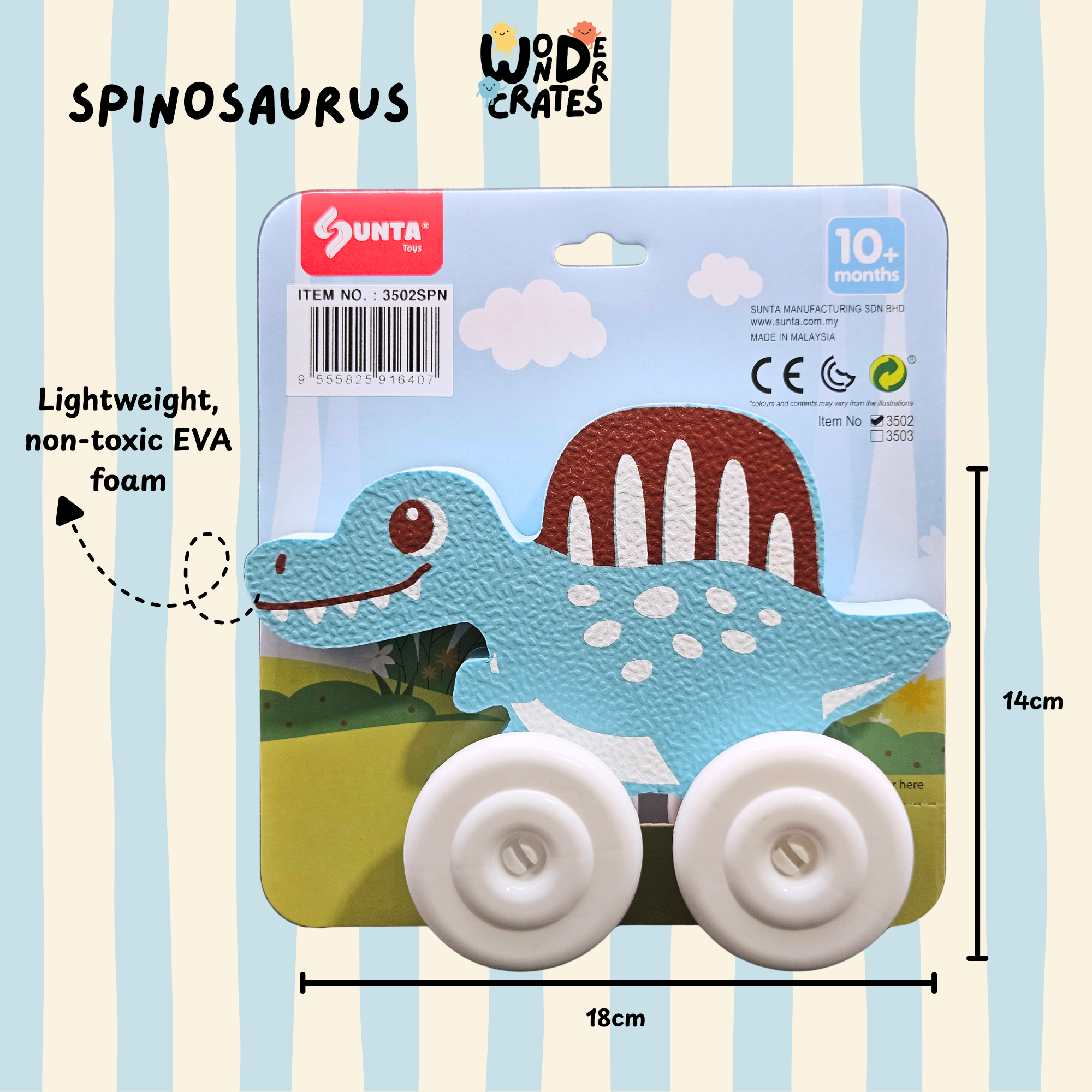 Spinosaurus Push & Play Foam Toy - Dinosaur Series