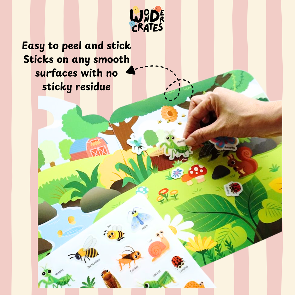 Insects Reusable Jelly Sticker Book