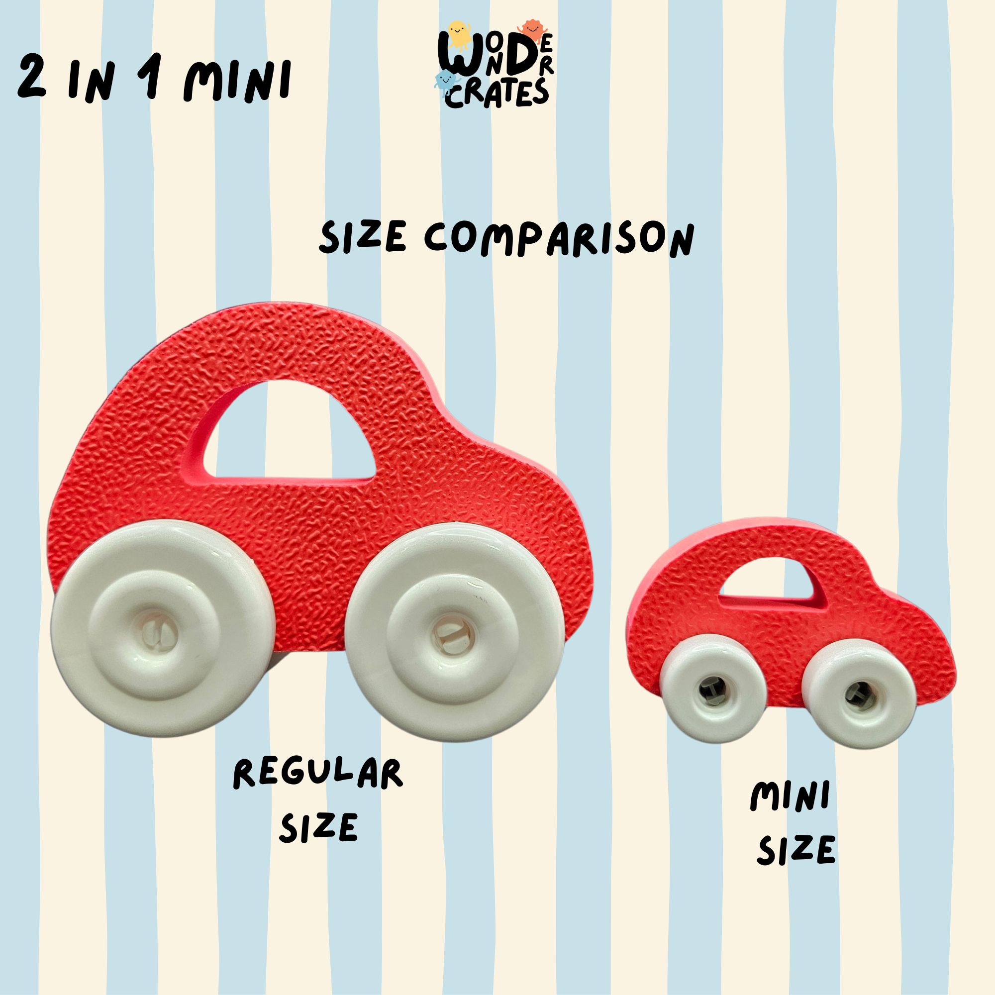 Mini Push & Play Foam Toy (2-Piece Set) - Vehicle Series