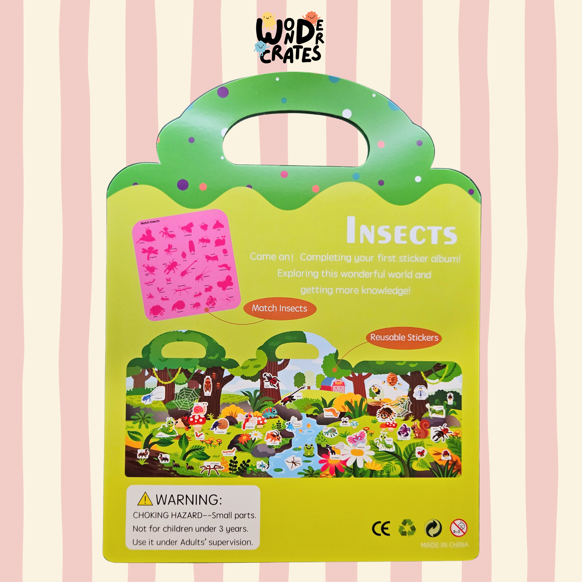 Insects Reusable Jelly Sticker Book