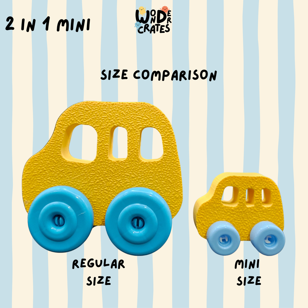 Mini Push & Play Foam Toy (2-Piece Set) - Vehicle Series