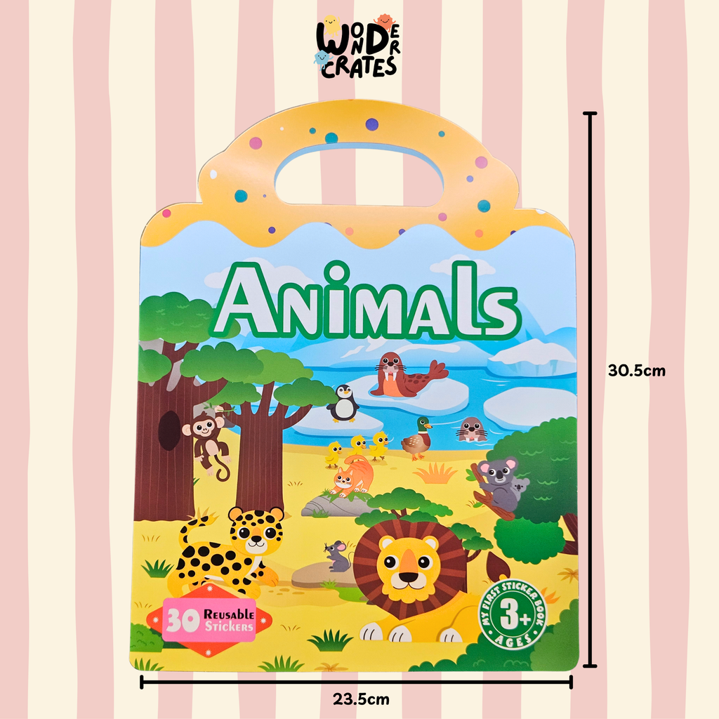 Animals Reusable Jelly Sticker Book
