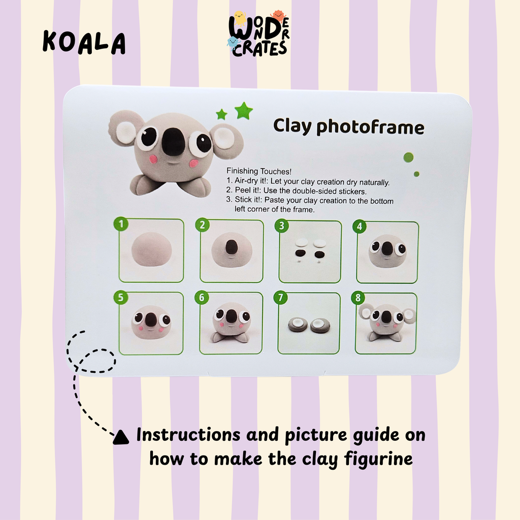 Koala Air Dry Clay DIY Photo Frame Kit