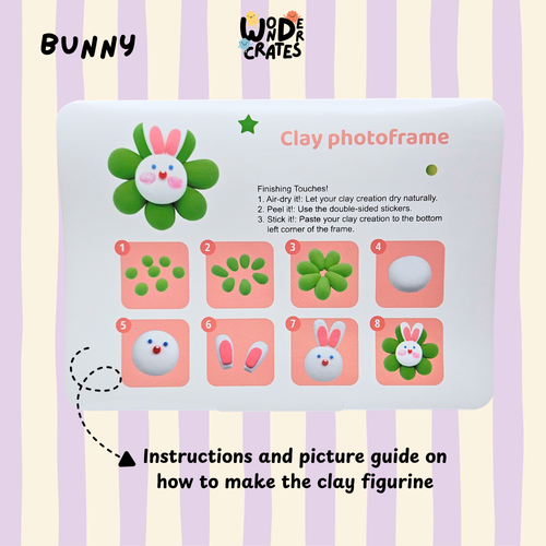 Bunny Air Dry Clay DIY Photo Frame Kit