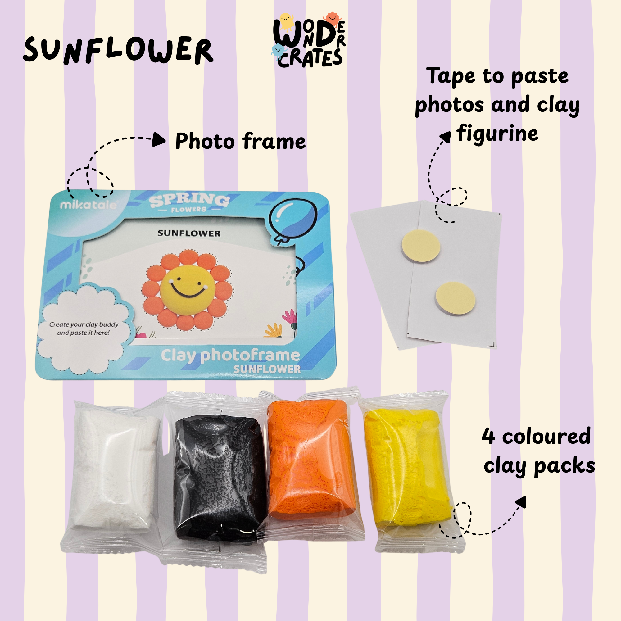 Sunflower Air Dry Clay DIY Photo Frame Kit