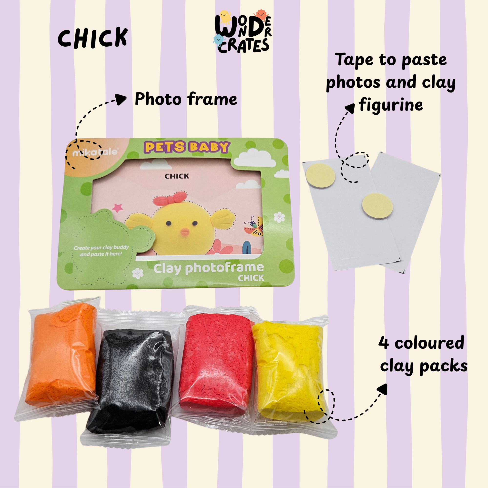 Chick Air Dry Clay DIY Photo Frame Kit