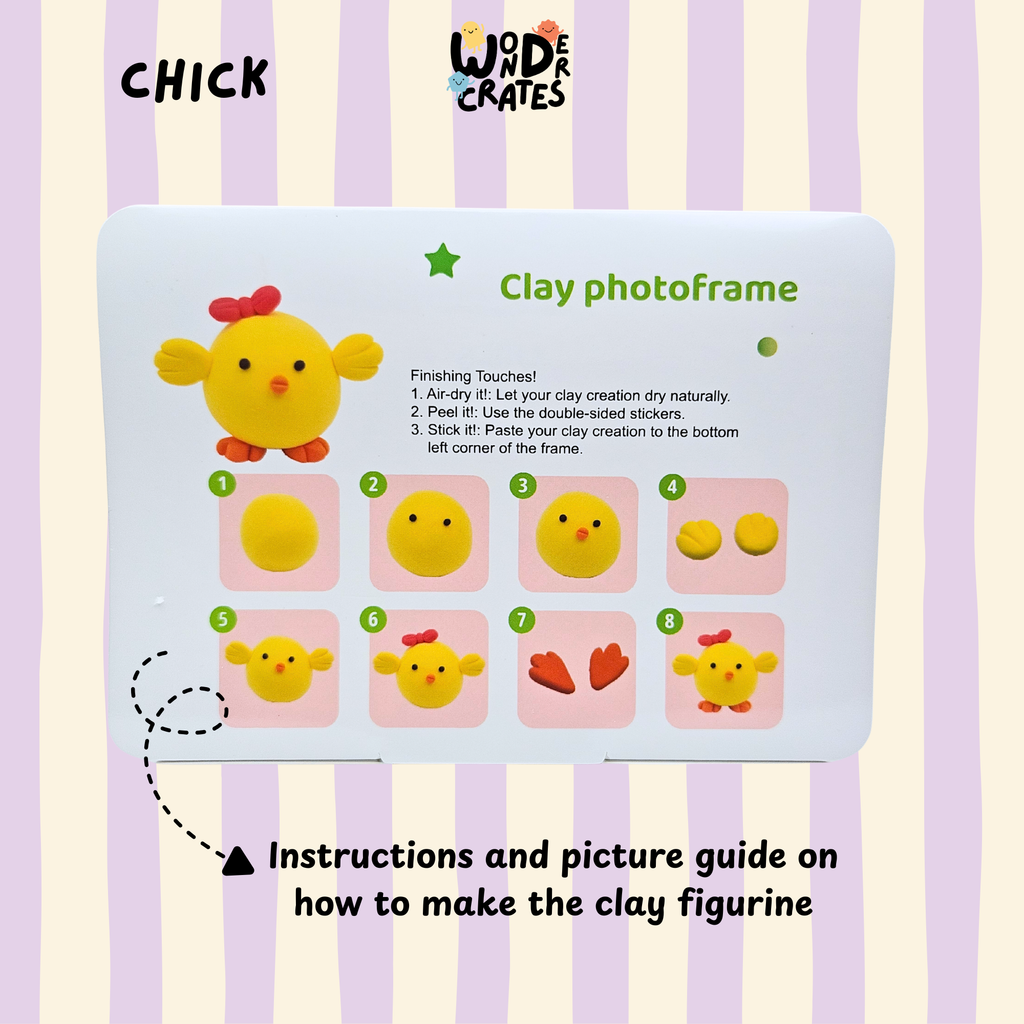 Chick Air Dry Clay DIY Photo Frame Kit