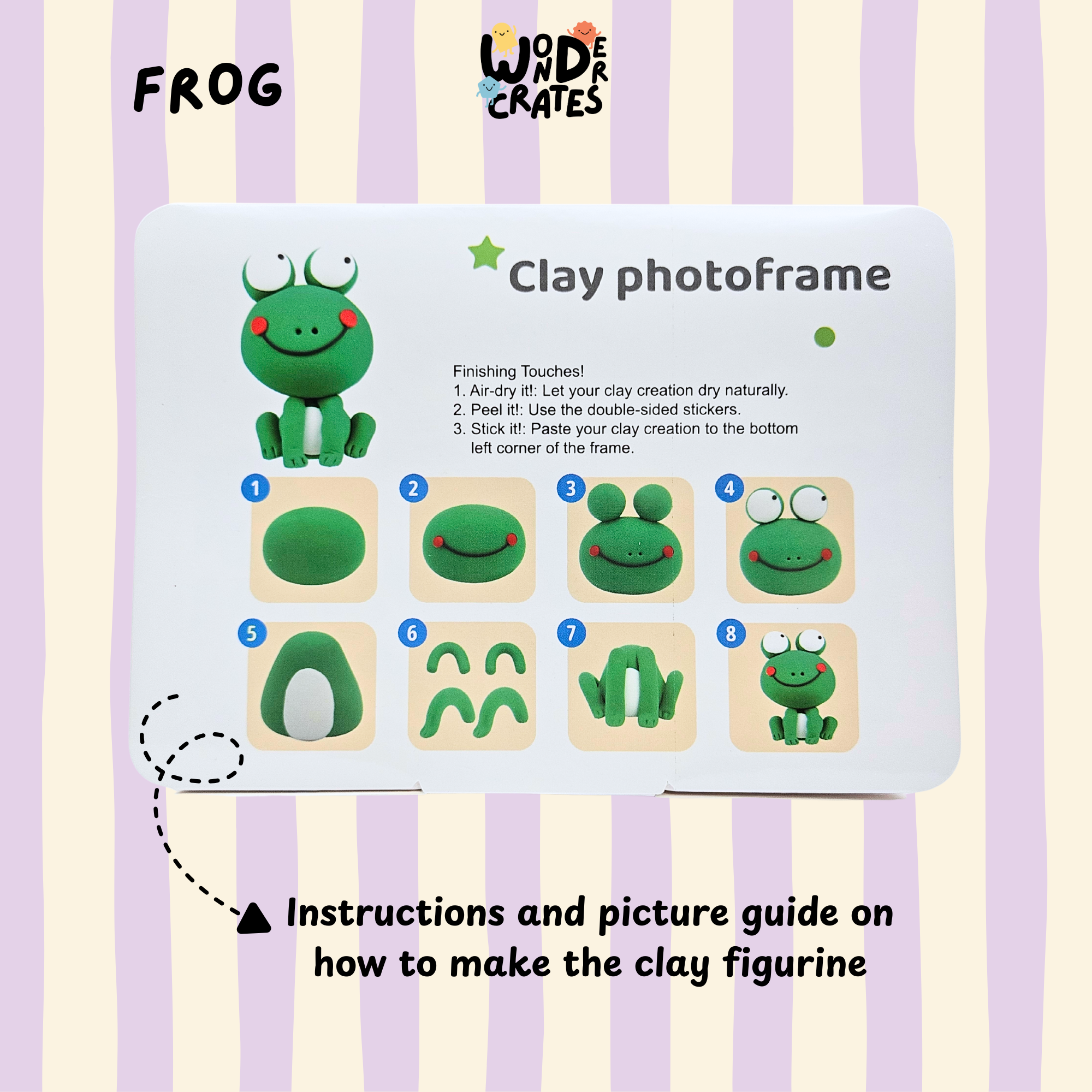 Frog Air Dry Clay DIY Photo Frame Kit