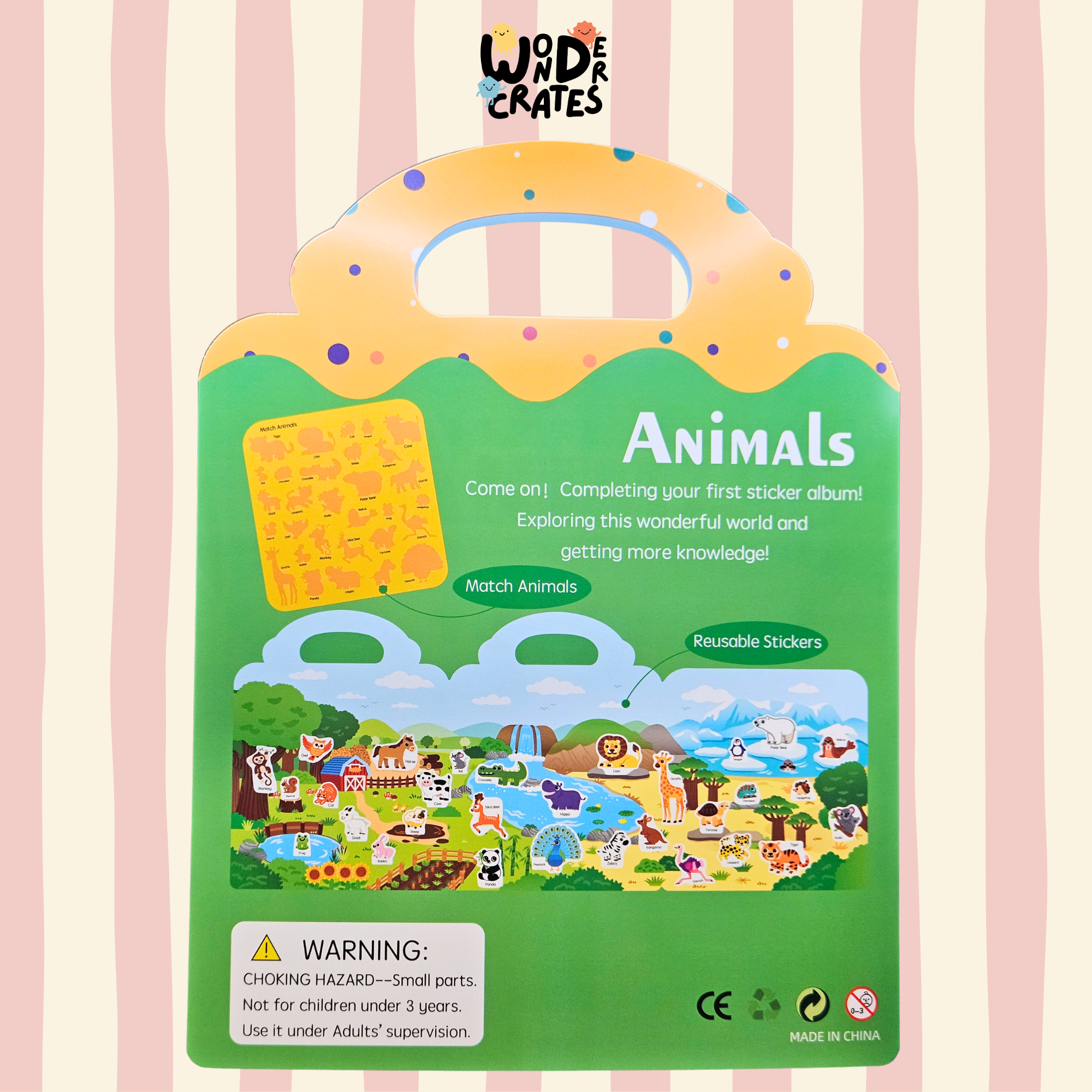 Animals Reusable Jelly Sticker Book