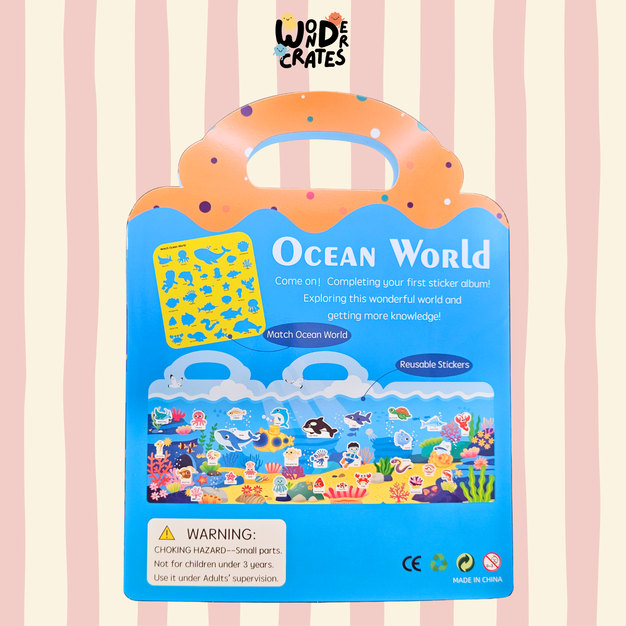 Ocean World Reusable Jelly Sticker Book