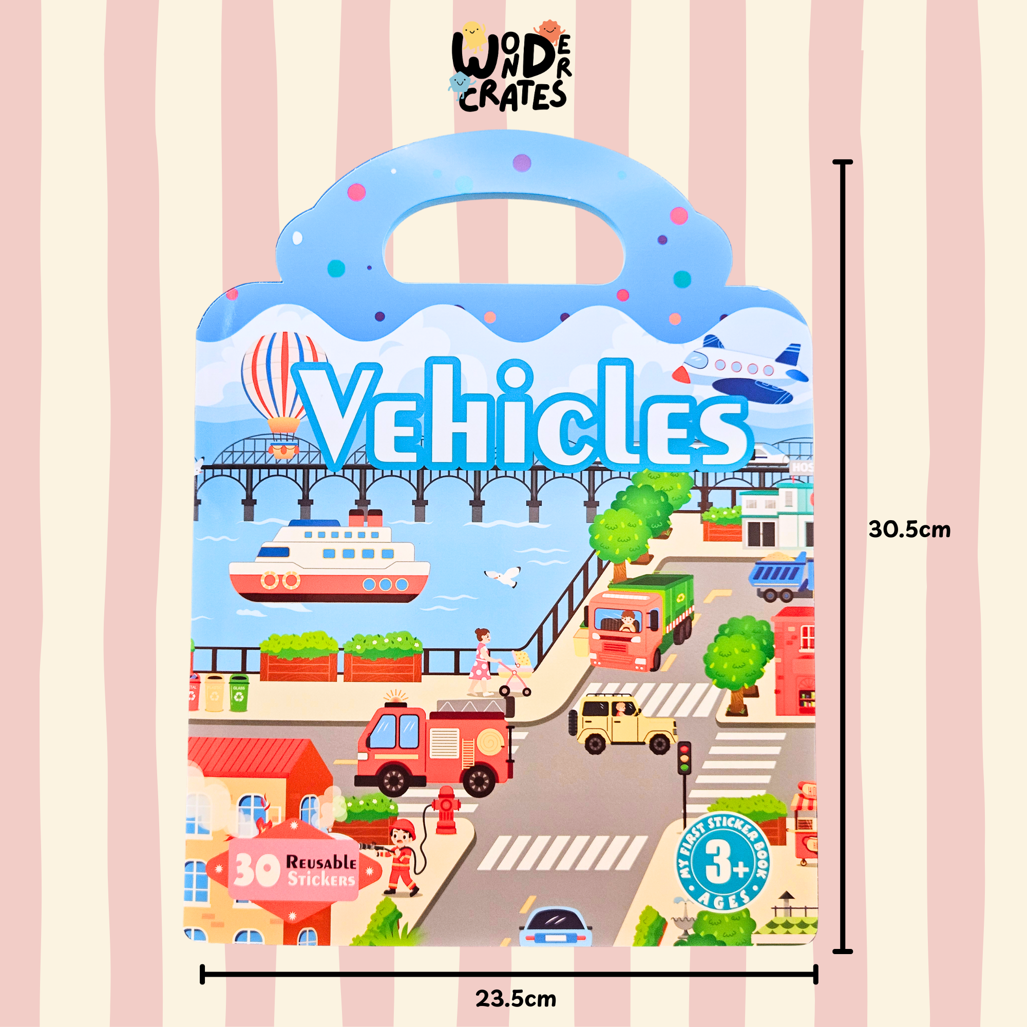Vehicles Reusable Jelly Sticker Book