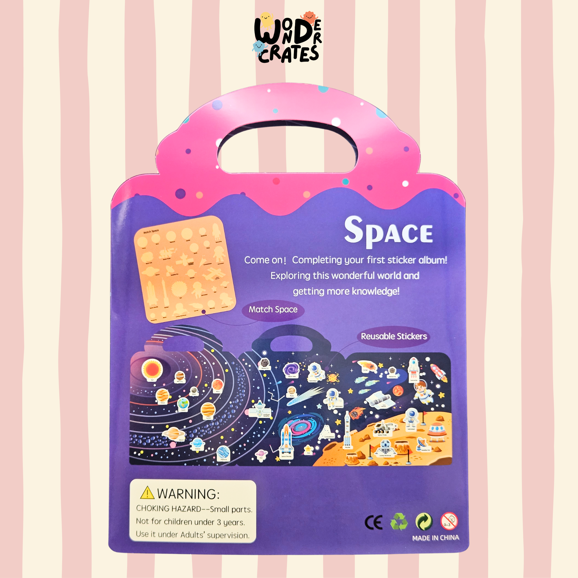 Space Reusable Jelly Sticker Book