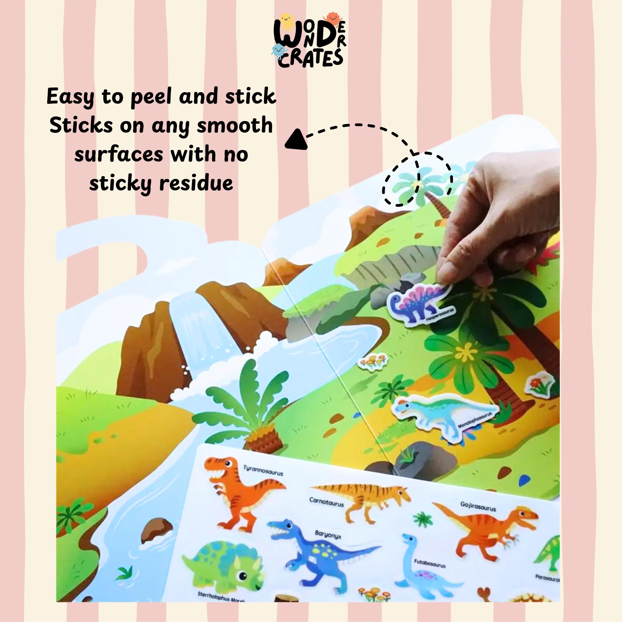 Dinosaur Reusable Jelly Sticker Book