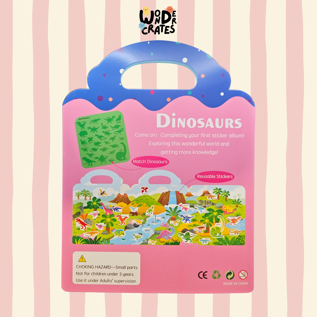 Dinosaur Reusable Jelly Sticker Book