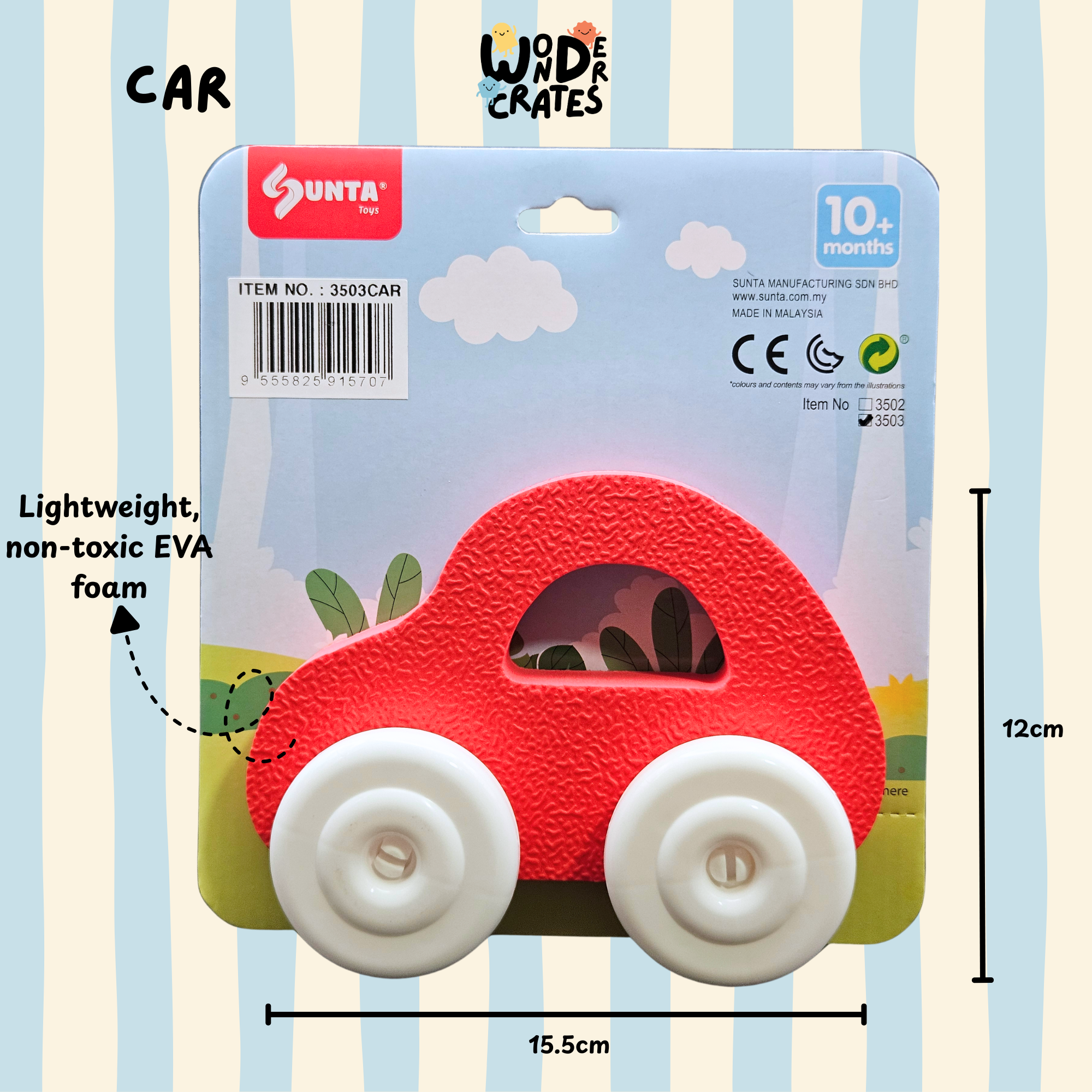 Car Push & Play Foam Toy - Vehicle Series