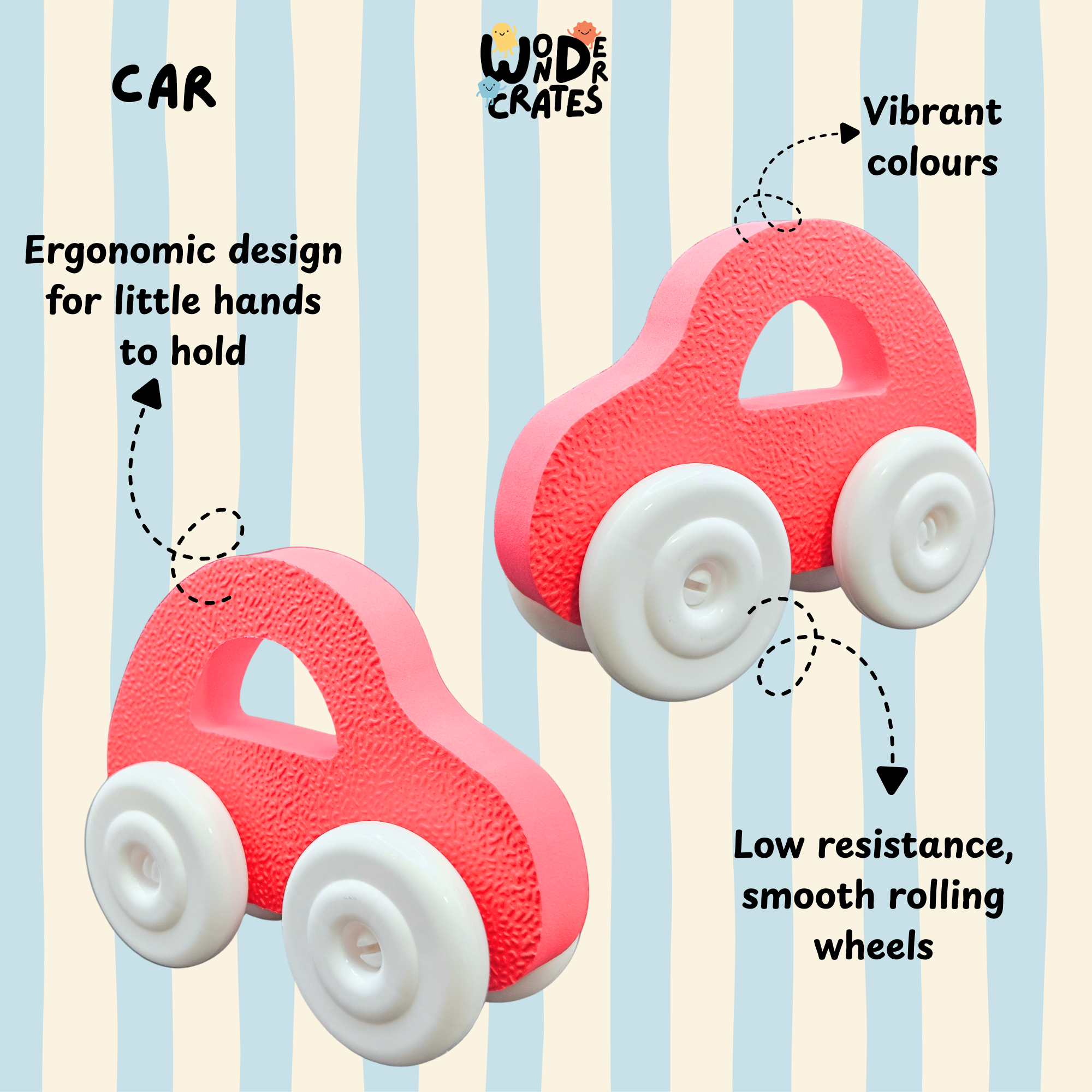 Car Push & Play Foam Toy - Vehicle Series