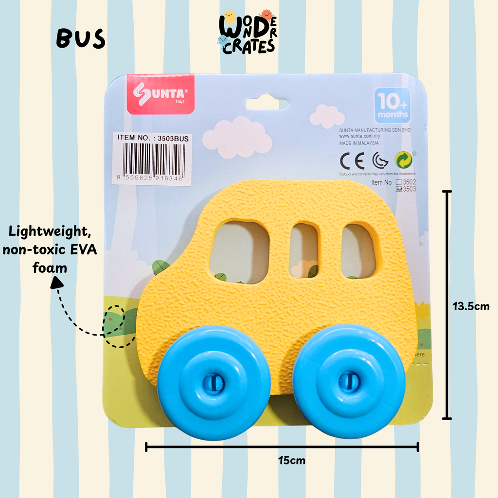 Bus Push & Play Foam Toy - Vehicle Series