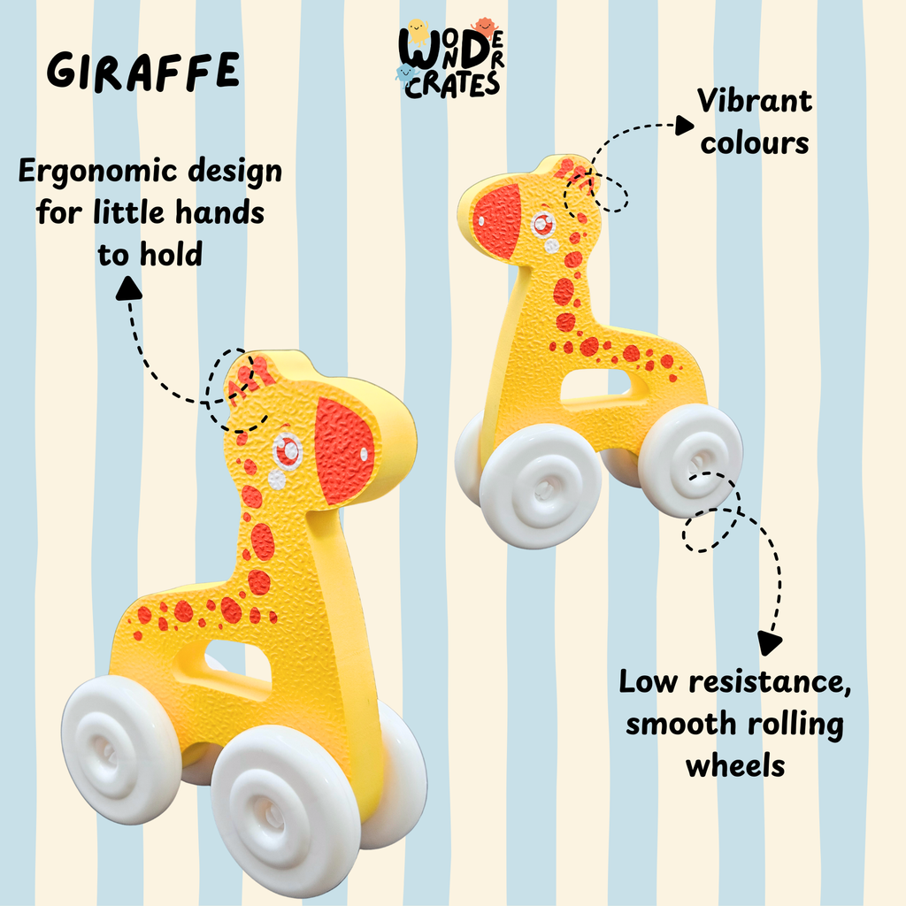 Giraffe Push & Play Foam Toy - Animal Series