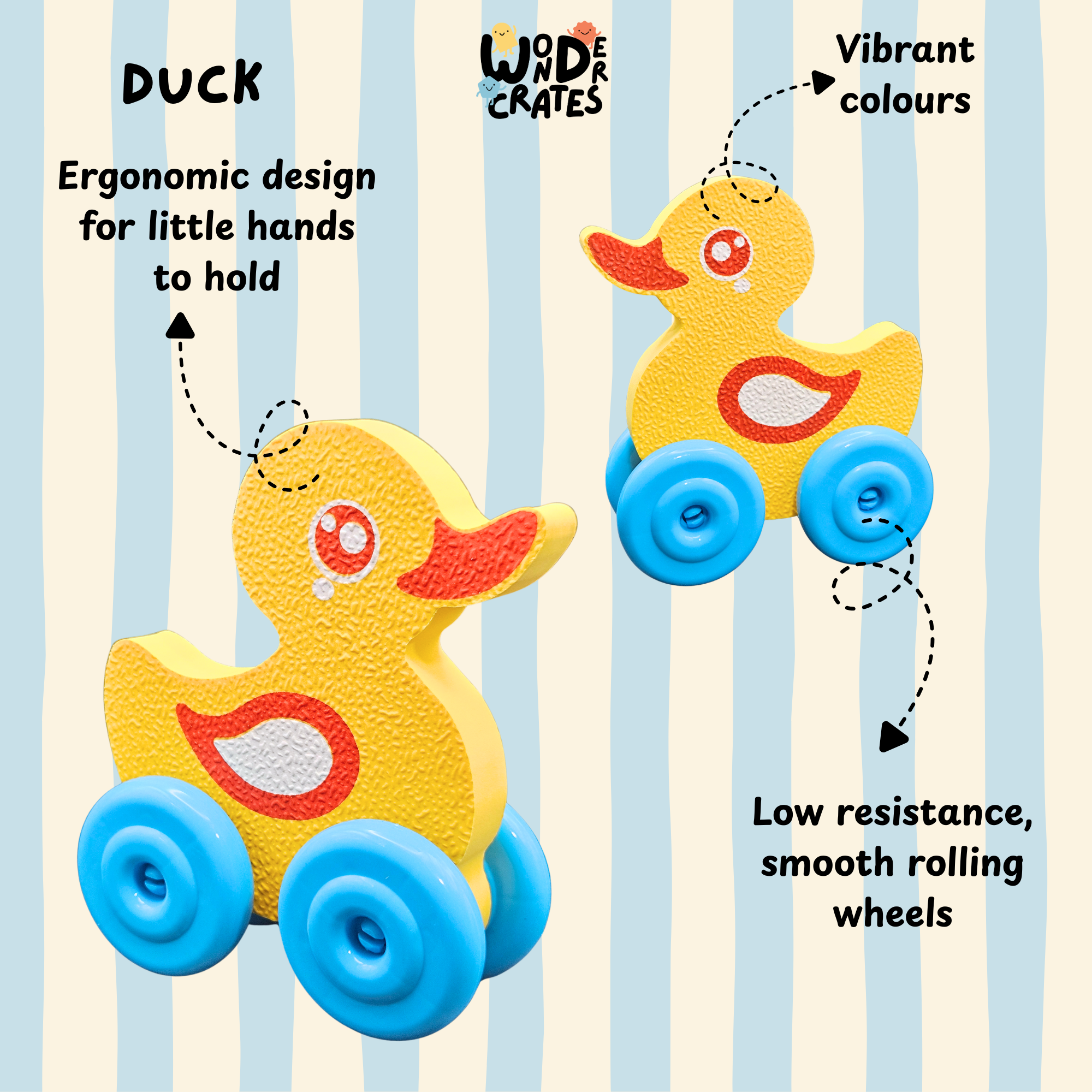 Duck Push & Play Foam Toy - Animal Series