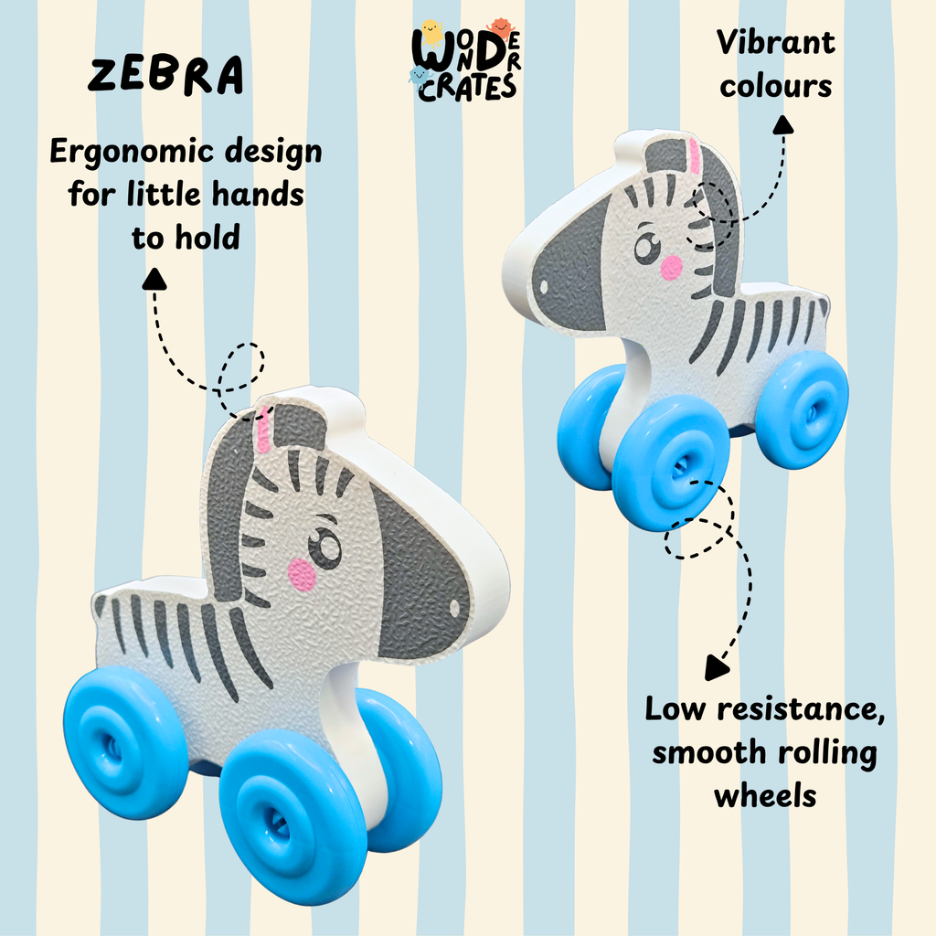Zebra Push & Play Foam Toy - Animal Series