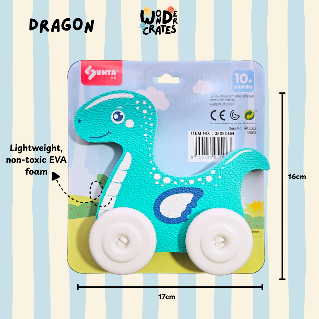 Dragon Push & Play Foam Toy - Animal Series