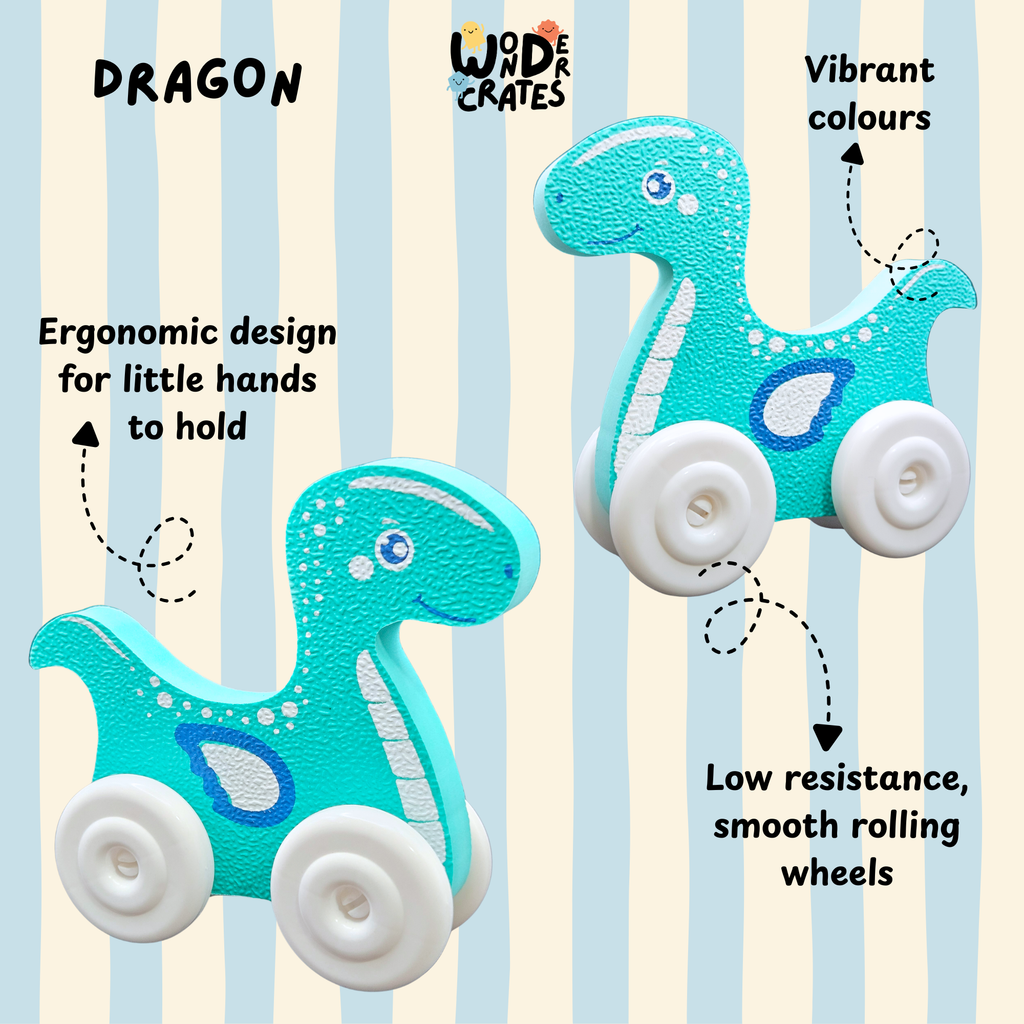 Dragon Push & Play Foam Toy - Animal Series