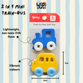 Mini Push & Play Foam Toy (2-Piece Set) - Vehicle Series